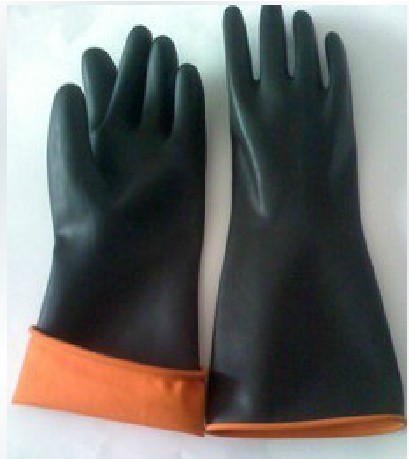 包邮北塔36CM手套加厚工业橡胶手套55CM加长耐酸碱手套防护手套